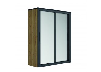 EPSILON - Armoire 2 Portes Coulissante Miroir