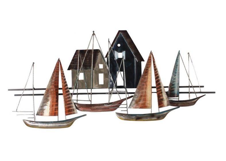 MD4960 - Voiliers et cabanes de pêcheurs Cuivre/Coloré