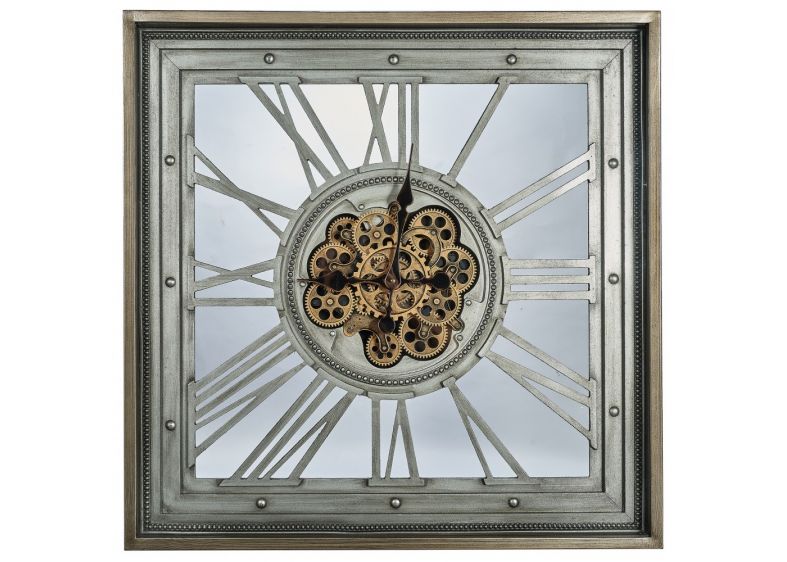 18K014 - Horloge à engrenage 80x80cm