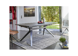 EDGE - Table LUNA 180cm Full Céramique 10mm avec 2 allonges