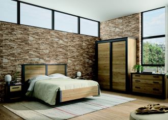 EPSILON - Armoire 2 Portes Coulissante Miroir