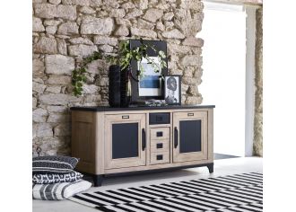 INDUS - Vitrine 2 Portes 2 Tiroirs 1 Niche INDUS - Vitrine 2 Portes 2 Tiroirs 1 Niche