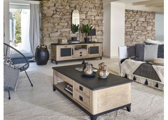 INDUS - Meuble d'entré 1 Porte 2 tiroirs 1 Niche INDUS - Meuble d'entré 1 Porte 2 tiroirs 1 Niche