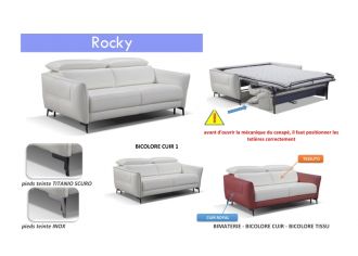 RAPIDO ROCKY - Couchage de 160 avec Matelas de 13cm en Tissu RAPIDO ROCKY - Couchage de 160 avec Matelas de 13cm en Tissu