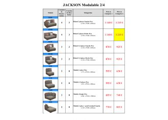 JACKSON - Canapé Modulable en Tissu