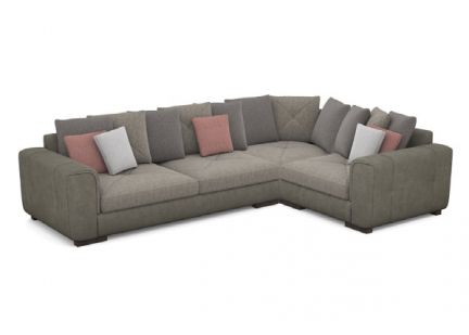 JACKSON - Canapé d'Angle Fixe en Tissu