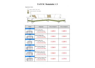 TATUM - Canapé d'Angle Fixe en Tissu