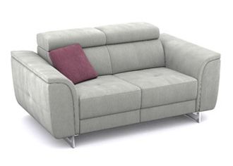LEONARDO - Canapé 3 places Relax Electrique en Tissu