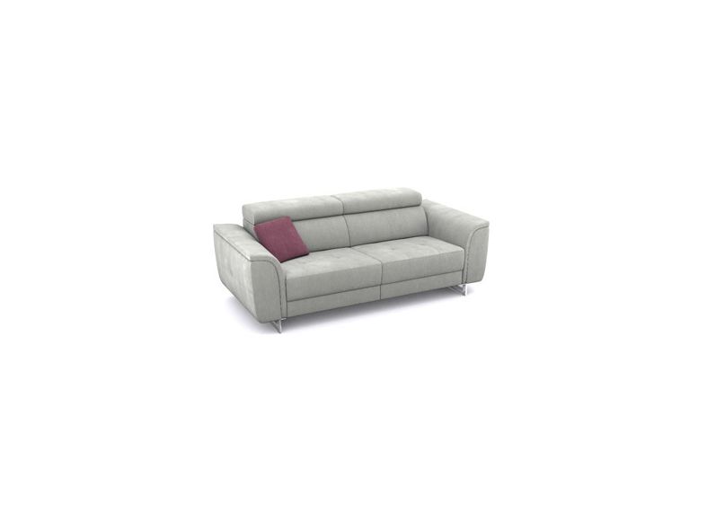 LEONARDO - Canapé 3 places Relax Electrique en Tissu