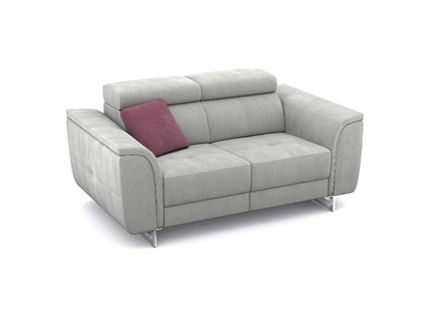LEONARDO - Canapé 2 places Relax Electrique en Tissu