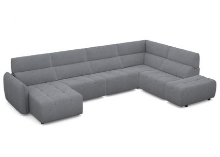 COOPER - Canapé d'Angle Fixe en Tissu
