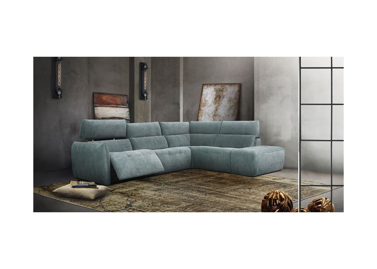 COOPER - Canapé 3 Places Relax Electrique en Tissu COOPER - Canapé 3 Places Relax Electrique en Tissu