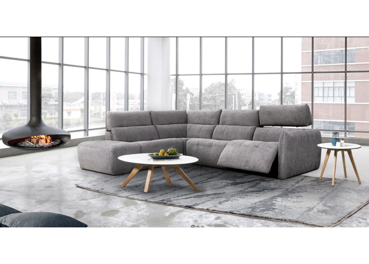 COOPER - Canapé 3 Places Relax Electrique en Tissu COOPER - Canapé 3 Places Relax Electrique en Tissu