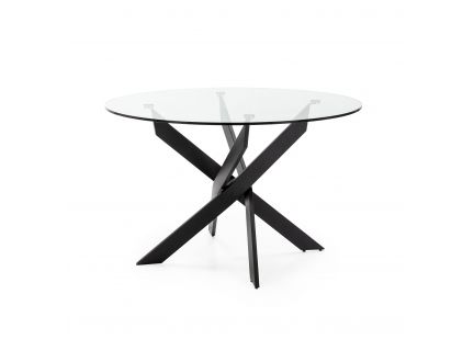 RUTH - Table Ronde Noir en diamètre 120cm