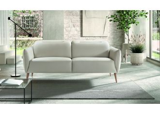 FIORELLA - Canapé 3 Places Fixe en Tissu