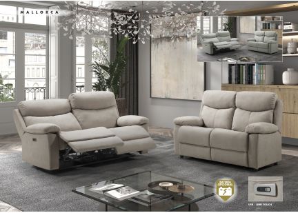 PALMA - Canapé Fauteuil Relax Electrique en Tissu
