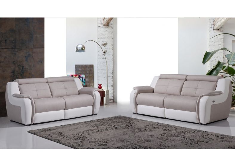 MONACO - Canapé 3 places Relax Electrique en Cuir MONACO - Canapé 3 places Relax Electrique en Cuir