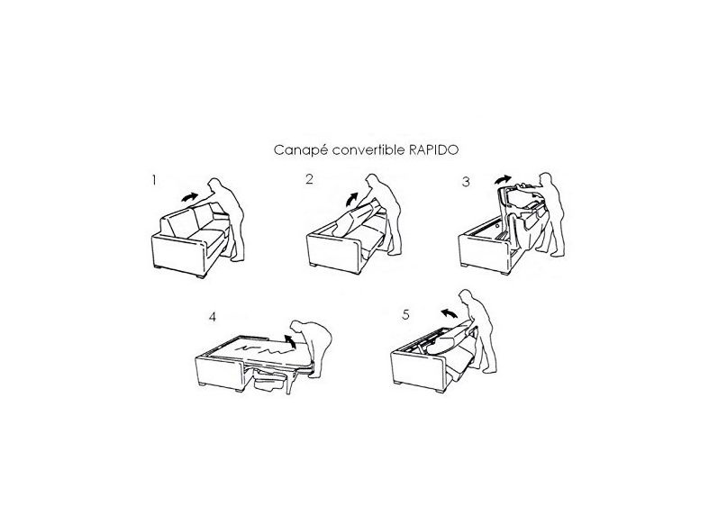 NIORT - Rapido en couchage de 140cm en Tissu NIORT - Rapido en couchage de 140cm en Tissu