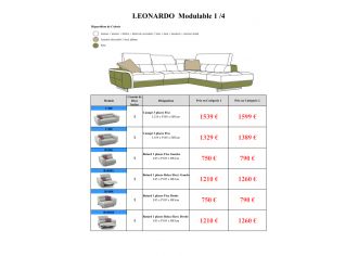 LEONARDO - Canapé 3 places Relax Electrique en Tissu