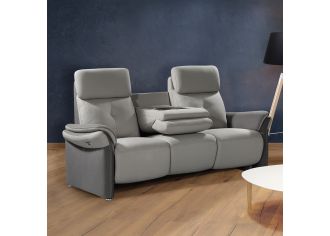 ESPRIT - Fauteuil Relax Electrique + Têtières Electrique + USB en Tissu