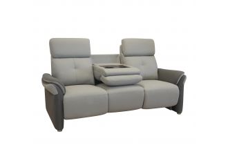 ESPRIT - Canapé 2 places Relax Electrique + Têtières Electrique + USB en Tissu