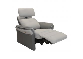ESPRIT - Fauteuil Relax Electrique + Têtières Electrique + USB en Tissu