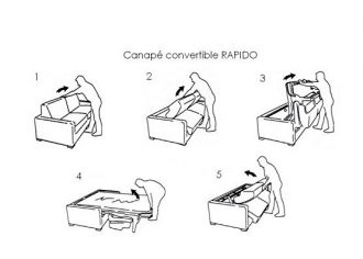 RAPIDO GUEPARD  -  Couchage de 100 avec matelas de 18cm RAPIDO GUEPARD  -  Couchage de 100 avec matelas de 18cm