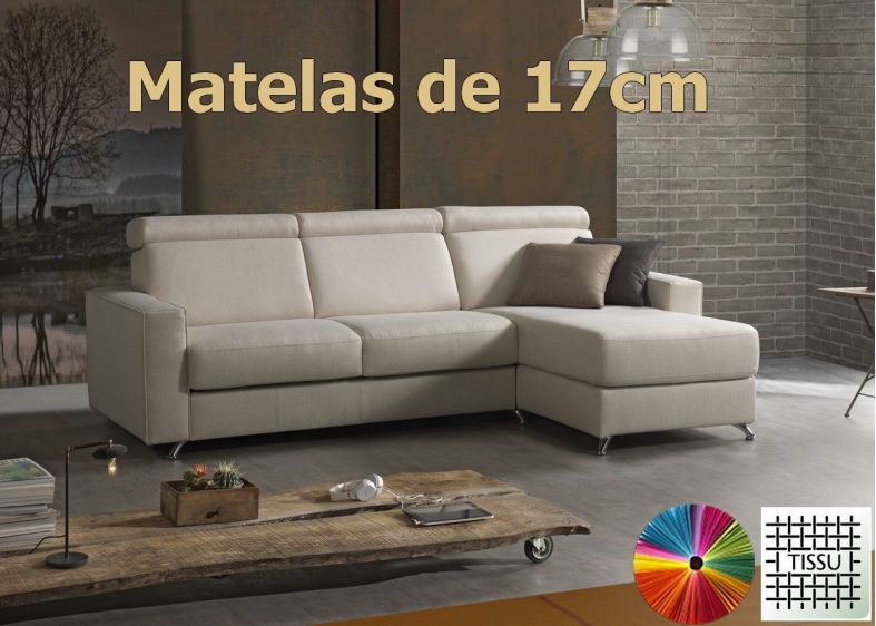 RAPIDO D'ANGLE VENISE - Couchage de 140cm avec matelas de 17cm RAPIDO D'ANGLE VENISE - Couchage de 140cm avec matelas de 17cm