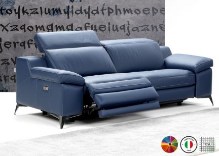 PANDORA - Canapé 2 places Relax Electrique en Tissu