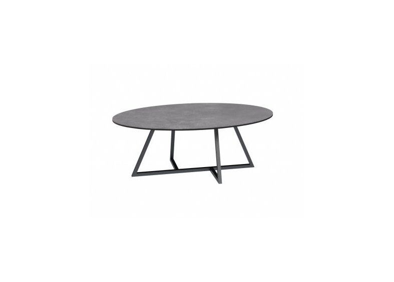 TORONTO - Table basse ovale en Céramique et Métal